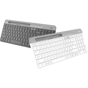 Logitech K580 Keyboard - Wireless Connectivity - USB Interface - Danish, Norwegian, Swedish, Finnish - Graphite - Bluetoot