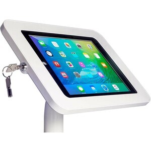The Joy Factory Elevate II Floor Stand Kiosk for iPad 10.2" 7th Gen (White) - Up to 10.2" Screen Support - 46" Height x 15