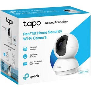 Tapo C200 HD Network Camera - Colour - White - 9.14 m - H.264 - 1920 x 1080 Fixed Lens - Google Assistant, Alexa Supported