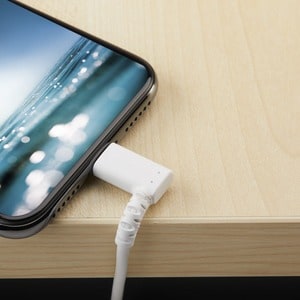 StarTech.com 2m USB A to Lightning Cable iPhone iPad Durable Right Angled 90 Degree White Charger Cord w/Aramid Fiber Appl