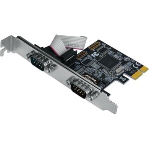 SIIG Dual-Serial Port / RS-232 PCIe Card - Plug-in Card - PCI Express 1.1 x1 - Linux, PC - 2 x Number of Serial Ports Exte