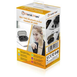 MusicMan BT-X49 True Wireless Ohrhörer Stereo Ohrhörerset - Binaural - In-Ear - 20 Hz bis 20 kHz Frequenzgang - 1000 cm Re