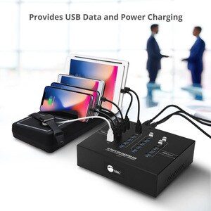 SIIG 20-Port Industrial USB 3.0 Hub with Charging - 200W - USB 3.0 Type B - External 20 USB 5Gbps Type-A Port(s) - 20 USB 