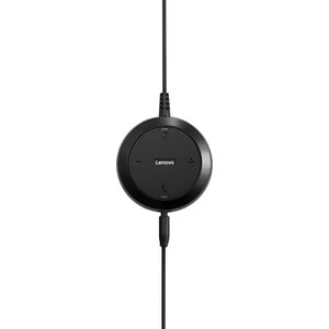 Lenovo Wired Over-the-head Stereo Headset - Black - Binaural - Supra-aural - 32 Ohm - 150 Hz to 7 kHz - 120 cm Cable - Ele