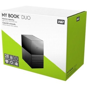 WD My Book Duo WDBFBE0280JBK 2 x Total Bays DAS Storage System - 28 TB HDD Desktop - 36 TB Supported HDD Capacity - 28 TB 