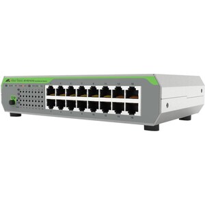 Allied Telesis FS710 FS710/16 16 Ports Ethernet Switch - 2 Layer Supported - Twisted Pair - 1U High - Rack-mountable, Desk