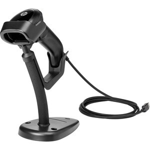 HP Engage Imaging Barcode Scanner II - Cable Connectivity - 1D, 2D - LED - Imager - Omni-directional - USB - Black - Stand