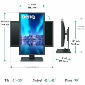BenQ PhotoVue SW321C 32 Zoll Klasse 4K UHD LED-Monitor - 16:9 Format - Grau - 80 cm (31,5 Zoll) Viewable - IPS-Technologie