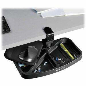 Eaton Tripp Lite Series Under-Desk Clamp-On Storage Tray with Built-In Mouse Pad and Wrist Rest - 6.60 lb Load Capacity