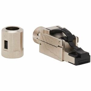 Eaton Tripp Lite Series Cat6a RJ45 Plug - MPTL, Shielded, 100W High-Power PoE & PoE++, Zinc Die-Cast, Black, TAA - 1 x RJ-
