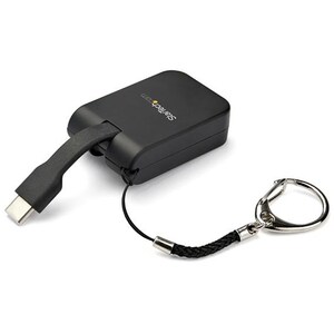 StarTech.com Compact USB C to HDMI Adapter - 4K 30Hz USB Type-C to HDMI Video Display Converter w/ Keychain Ring- Thunderb