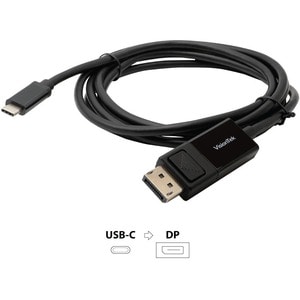 VisionTek USB-C to DisplayPort 1.4 2M Cable M/M - 6.6 ft DisplayPort/USB-C A/V Cable for Audio/Video Device, Monitor, Proj