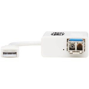 Tripp Lite by Eaton USB 2.0 Ethernet NIC Adapter - 10/100 Mbps, 100Base-FX, LC, Multimode Fiber, White - USB 2.0 Type A - 