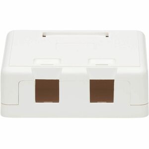 Tripp Lite series Surface-Mount Box for Keystone Jacks - 2 Ports, White - 2 x Total Number of Socket(s) - Surface Mount - 