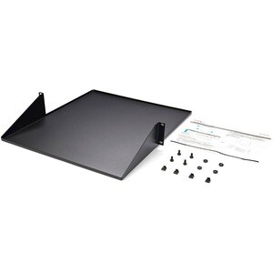 StarTech.com 2U 19" 2-Post Network Rack Shelf 20in Deep Center Mount Cantilever Tray Rackmount for AV/Data Equipment 75lb 