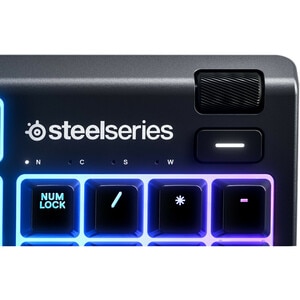 SteelSeries Apex 3 Water Resistant Gaming Keyboard - Cable Connectivity - USB Interface - Rewind, Skip, Pause, Volume Cont