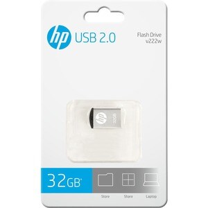 HP v222w 32 GB USB 2.0 Typ A Flash-Laufwerk - Schwarz, Silber - 2 Jahr(e) Garantie