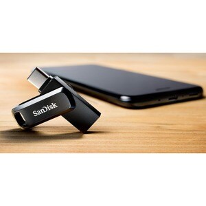 Lecteur flash SanDisk Ultra Dual Drive Go - 64 Go - USB 3.1 Type C, USB Type A - Noir - 150 Mo/s Read Speed