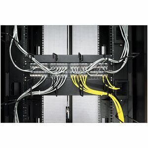APC AR8425A Cable Organizer - Black - Cable Manager - 1U Rack Height