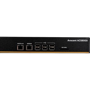 Convertitore seriale Vertiv AVOCENT ACS ACS8008DAC-404 - 1 GB - DDR3 SDRAM - Doppino intrecciato, Fibra ottica - 2 x Rete 