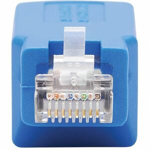 Eaton Tripp Lite Series Cisco Serial Console Rollover Adapter (M/F) - RJ45 to RJ45, Shielded, Blue - 1 x RJ-45 Network Mal