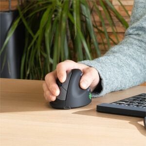 R-Go HE ergonomic mouse, vertical mouse, prevents RSI, medium (hand length 165-185mm), right handed, wireless, black - Wir