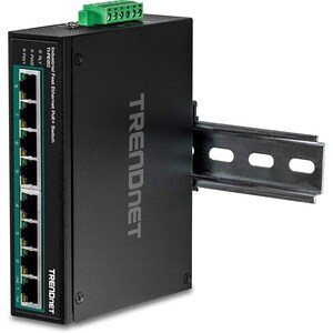 Conmutador Ethernet TRENDnet  TI-PE80 8 - Nuevo - 2 Capa compatible - Par trenzado - Riel DIN montable, Montable en Pared