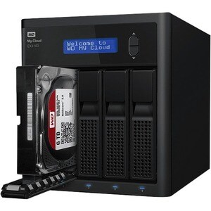 WD My Cloud EX4100 4 x Total Bays SAN/NAS Storage System - 56 TB HDD - Marvell ARMADA 388 Dual-core (2 Core) 1.60 GHz - 2 