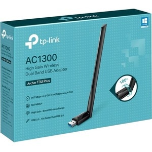 TP-Link T3U Plus Dualband Wi-Fi Adapter für Desktop Computer, Notebook - IEEE 802.11ac - USB 3.0 - 1,27 Gbit/s - 2,40 GHz 