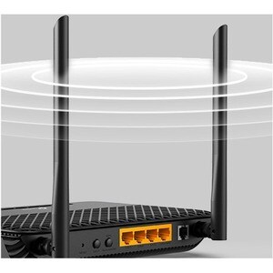 TP-Link TD-W9960V Wi-Fi 4 IEEE 802.11b/g/n Ethernet, VDSL2, ADSL2+, ADSL2 Modem/Wireless Router - 2,40 GHz ISM-Band - 2 x 