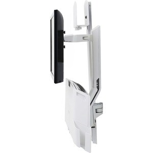 StyleView Combo Arm System with Worksurface and Small CPU Holder (White)