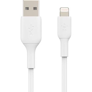 Belkin BOOST↑CHARGE 1 m Lightning/USB Data Transfer Cable for Notebook, Power Bank, iPhone, iPad, iPad Pro - 1 - First End