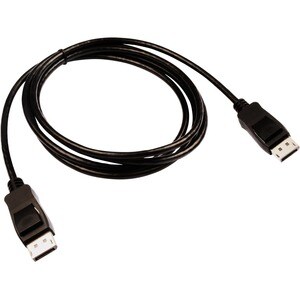 Cable A/V V7 V7DPPRO-2M-BLK - 2 m DisplayPort - para Audio/Video de dispositivos, PC, Monitor, Proyector - Extremo prinicp