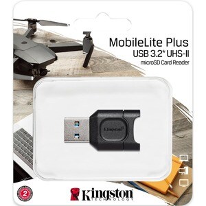Kingston MobileLite Plus microSD Reader - microSD, microSDXC, microSD (TransFlash), microSDHC - USB 3.2 (Gen 1) Type AExte