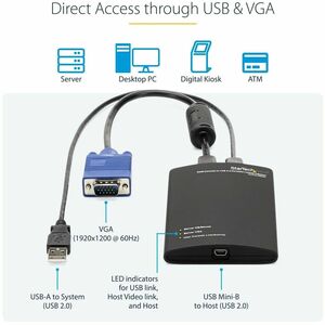 StarTech.com KVM Console to USB 2.0 Portable Laptop Crash Cart Adapter - Notebook Netbook Crash cart adapter - Compact - K