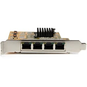 4-PORT PCI EXPRESS GIGABIT NETWORK ADAPTER CARD - QUAD-PORT GIGABIT NIC - NETWORK CARD WITH 4X 10/100/1000 RJ45 PORTS - FO