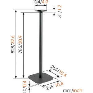 Vogel's SOUND Lautsprecherständer - 5 kg TragfähigkeitDisplay Type Supported: - 82 cm Höhe - Boden - Schwarz