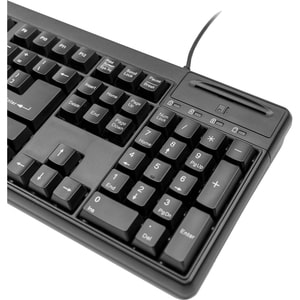 Rocstor KS20T Security USB Keyboard with Built-in Smartcard Reader - 104 Key - Common Access Card CAC Compatible - PIV Com