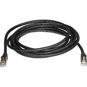 StarTech.com 5m CAT6a Ethernet Cable - 10 Gigabit Category 6a Shielded Snagless 100W PoE Patch Cord - 10GbE Black UL Certi