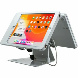 CTA Digital Security Dual-Tablet Kiosk Stand for iPad Air 3 (2019), iPad Pro 10.5 and iPad 7th/ 8th/ 9th Gen White - 2 Dis