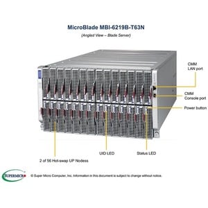 Supermicro MicroBlade MBI-6219B-T63N Blade Server - Xeon D-2163IT - Serial ATA/600 Controller - 128 GB RAM Support - DDR4 