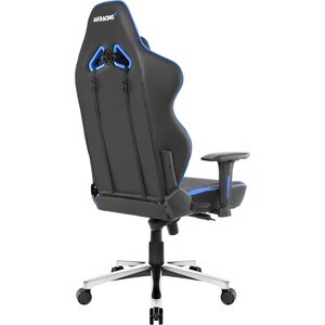 AKRacing Masters Series Max Gaming Chair - For Gaming - Metal, PU Leather, Foam, Aluminum - Black, Blue