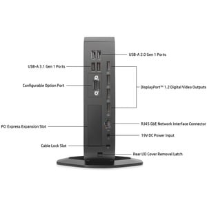 HP t740 Thin Client - AMD Ryzen V1756B Quad-core (4 Core) 3.25 GHz - 8 GB RAM DDR4 SDRAM - 64 GB Flash - AMD Radeon Vega 8