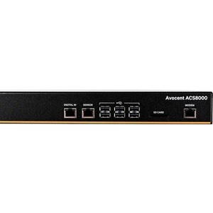 VERTIV ACS ACS8008MDAC-404 Device Server - 1 GB - DDR3 SDRAM - Twisted Pair, Optical Fiber - 2 x Network (RJ-45) - 8 x USB