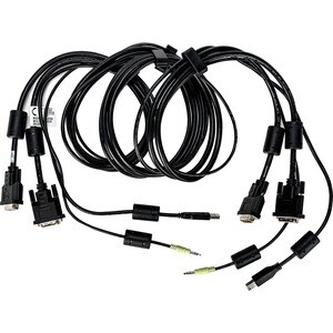 VERTIV 1.83 m KVM Cable - Cable for KVM Switch, Workstation - First End: USB, Audio, DVI-D (Dual-Link) Digital Video