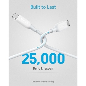 Anker PowerLine III USB-C to USB-C 2.0 Cable 6ft USB-C to USB-C Cable A8853 - 6 ft USB-C Data Transfer Cable for Smartphon
