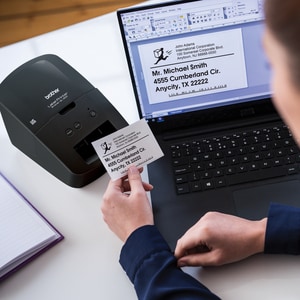 Brother QL-600 Desktop Direct Thermal Printer - Monochrome - Label Print - USB - 2.40" Print Width - 2.80 in/s Mono - 300 