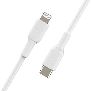 Belkin BoostCharge USB-C to Lightning Cable (1 meter / 3.3 foot, White) - 3.28 ft Lightning/USB-C Data Transfer Cable for 