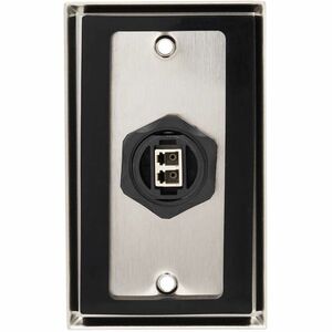 Eaton Tripp Lite Series Rigid Industrial IP68 Duplex Multimode Fiber Coupler (LC/LC) with Dust Cap, 10G Ethernet, TAA - 2 
