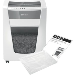 Leitz IQ Office Pro Paper Shredder - Continuous Shredder - Micro Cut - 17 Per Pass - for shredding Staples, Paper Clip - 2